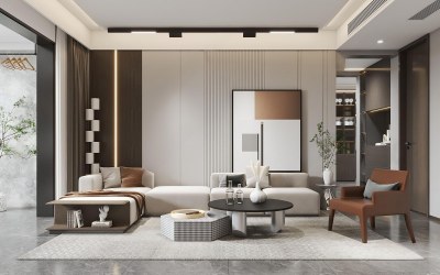 现代客餐厅3D模型下载